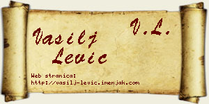 Vasilj Lević vizit kartica